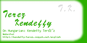 terez kendeffy business card